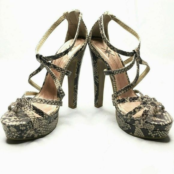 Kardashian Kollection Shoes - Kardashian Kollection Python Platform Heels Animal